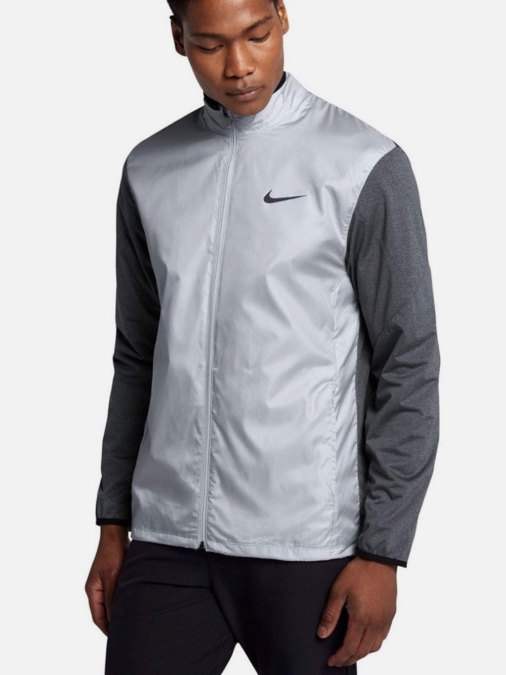 Nike Golf Stretch Windwear Jacket Men’s 2XLT Gray Silver NWT